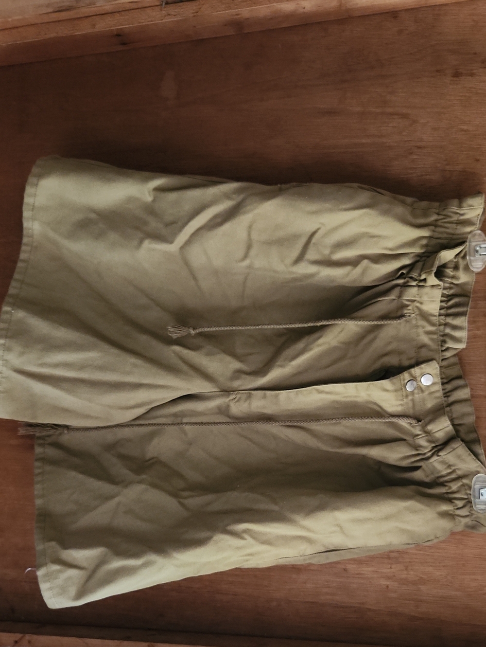 Olive Drawstring Women's Shorts
